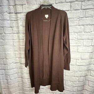 🎉SALE NWOT a new day Brown Open-Front Longline Cardigan – Size Medium